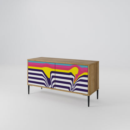 COLORFUL DIVERSION Kompaktní dvoudveřový TV stolek
