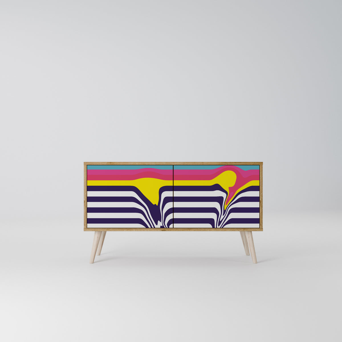 COLORFUL DIVERSION Kompaktní dvoudveřový TV stolek