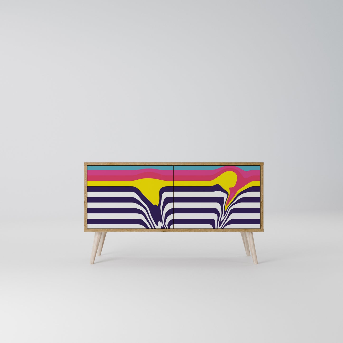 COLORFUL DIVERSION Kompaktní dvoudveřový TV stolek