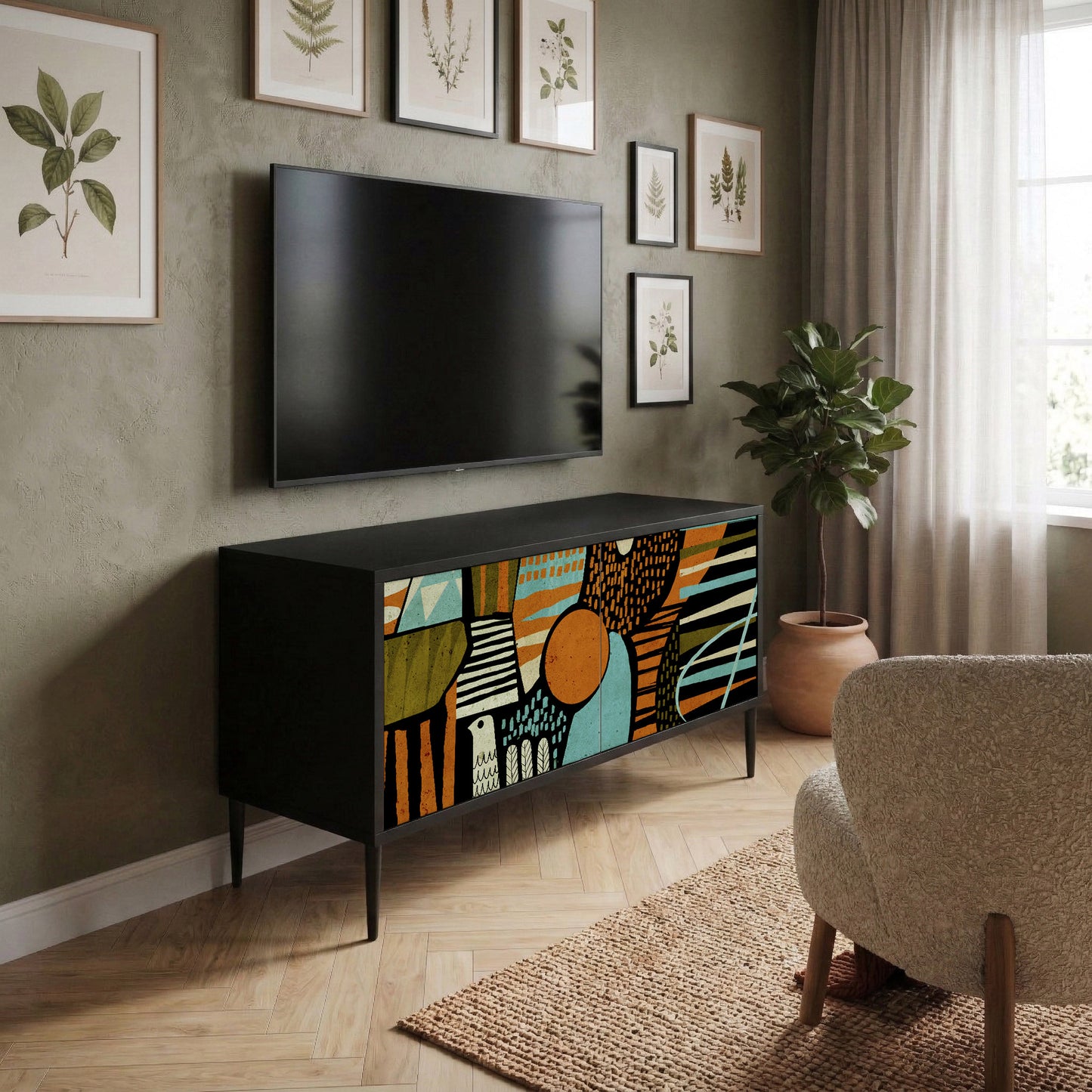 GEODE GLIMMER Kompaktní dvoudveřový TV stolek