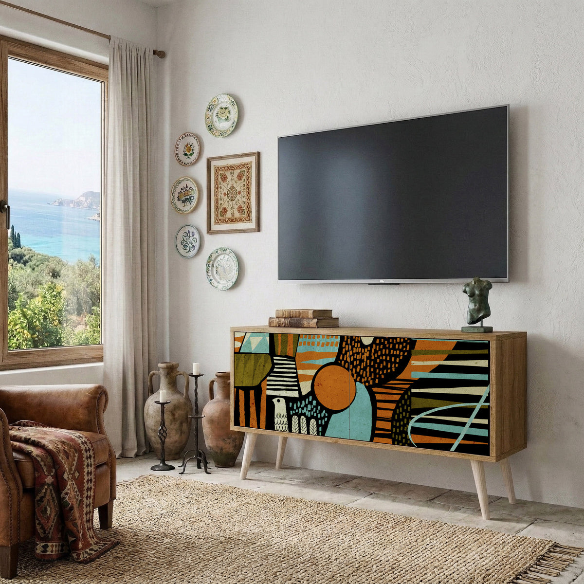 GEODE GLIMMER Kompaktní dvoudveřový TV stolek