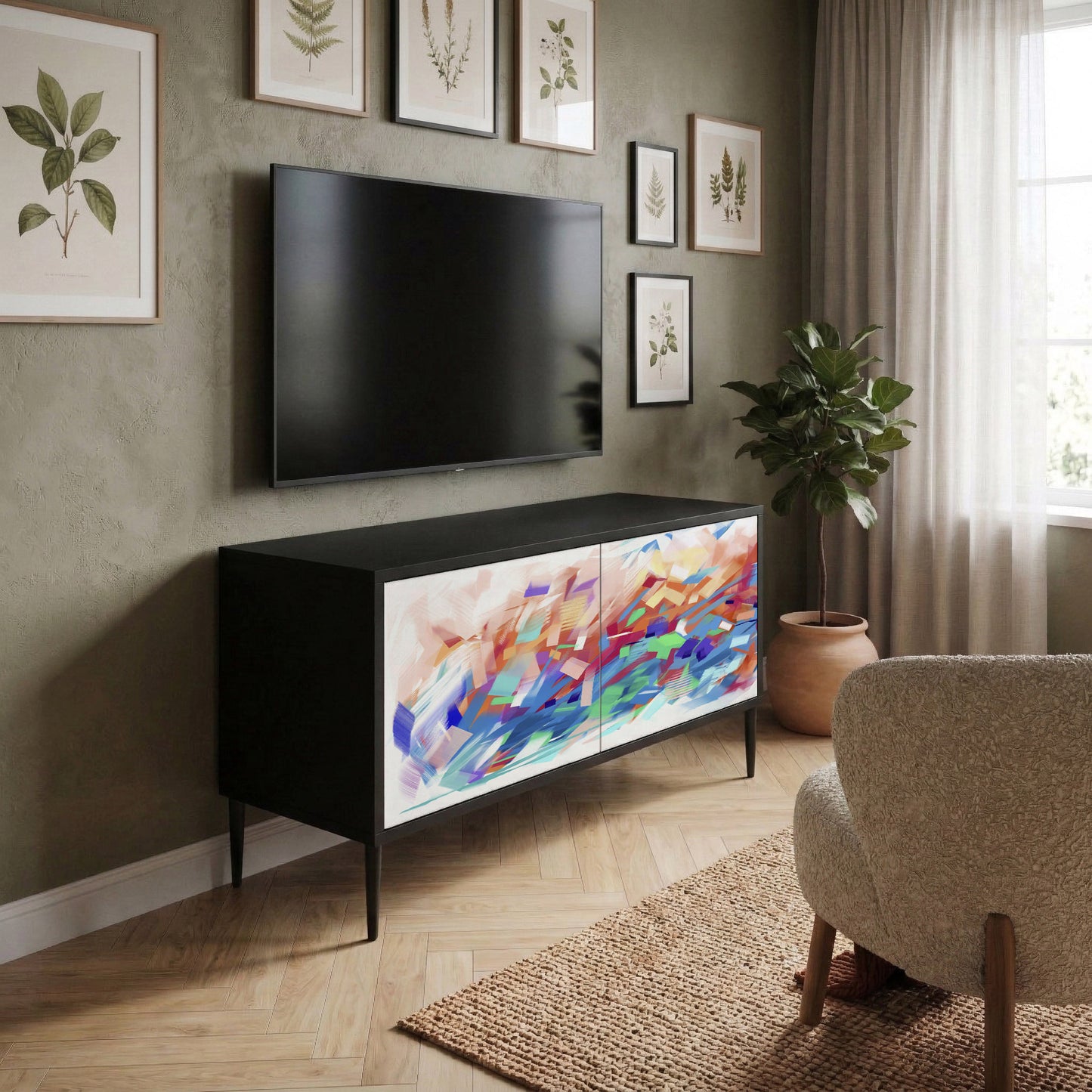 FINESSE MASH-UP Kompaktní dvoudveřový TV stolek