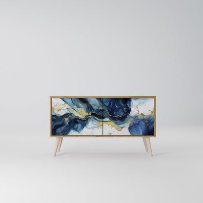INKY MARBLE Kompaktní dvoudveřový TV stolek