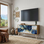 INKY MARBLE Kompaktní dvoudveřový TV stolek