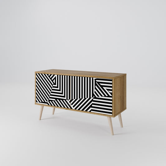 ILLUSIONARY LATTICE Kompaktní dvoudveřový TV stolek