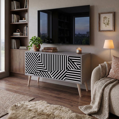 ILLUSIONARY LATTICE Kompaktní dvoudveřový TV stolek