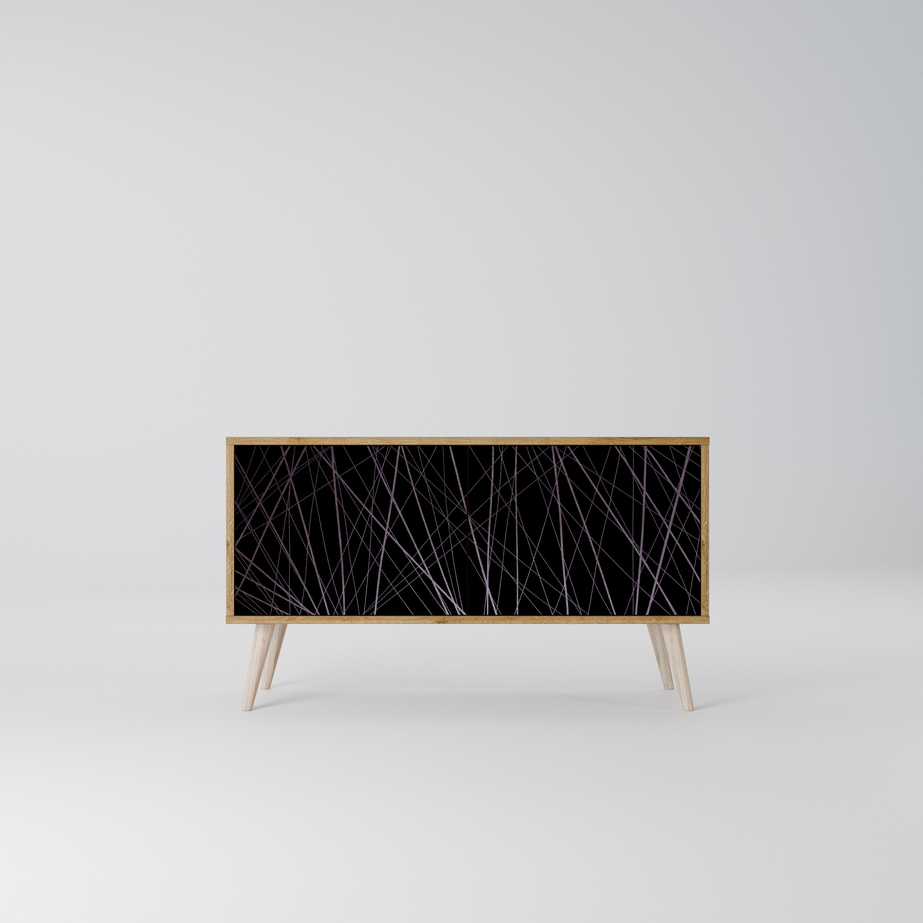 SHIMMER SPIDERGRAM Kompaktní dvoudveřový TV stolek