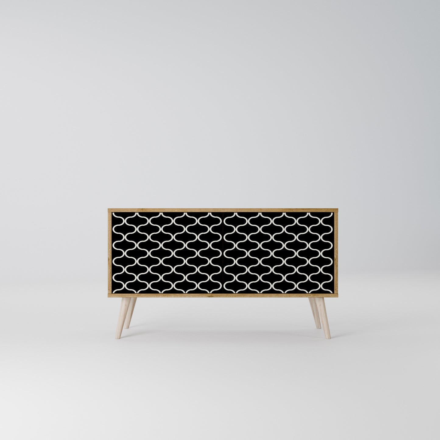 TESSELATED BLACKNESS Kompaktní dvoudveřový TV stolek