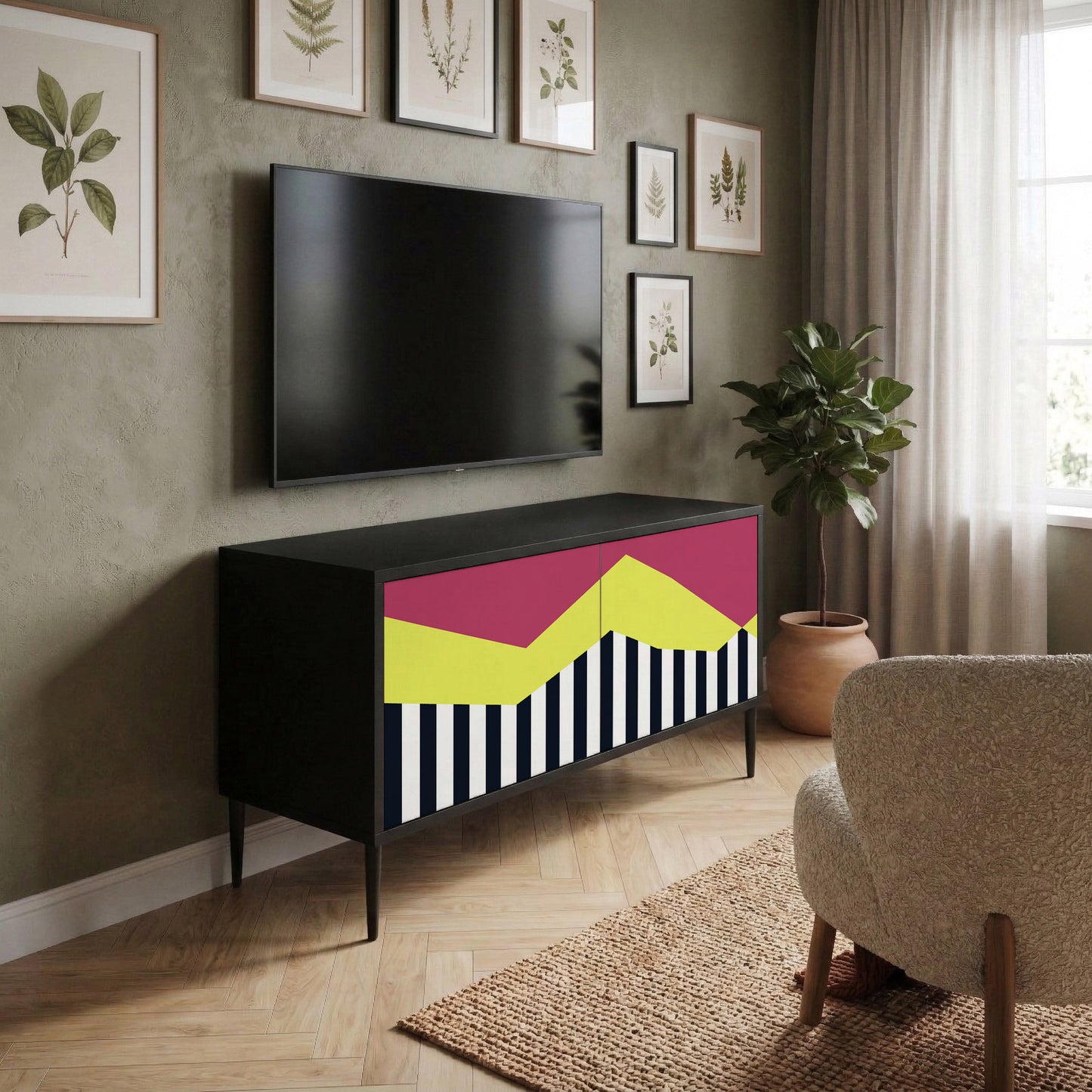 PIANO FANTASY Kompaktní dvoudveřový TV stolek