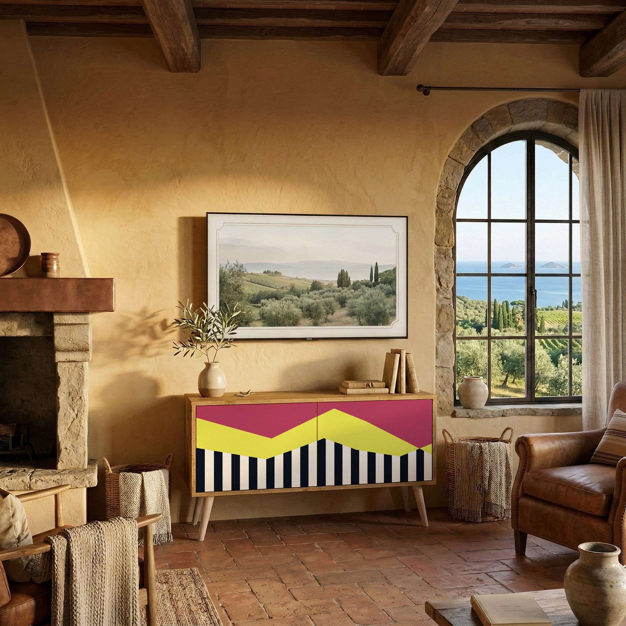 PIANO FANTASY Kompaktní dvoudveřový TV stolek