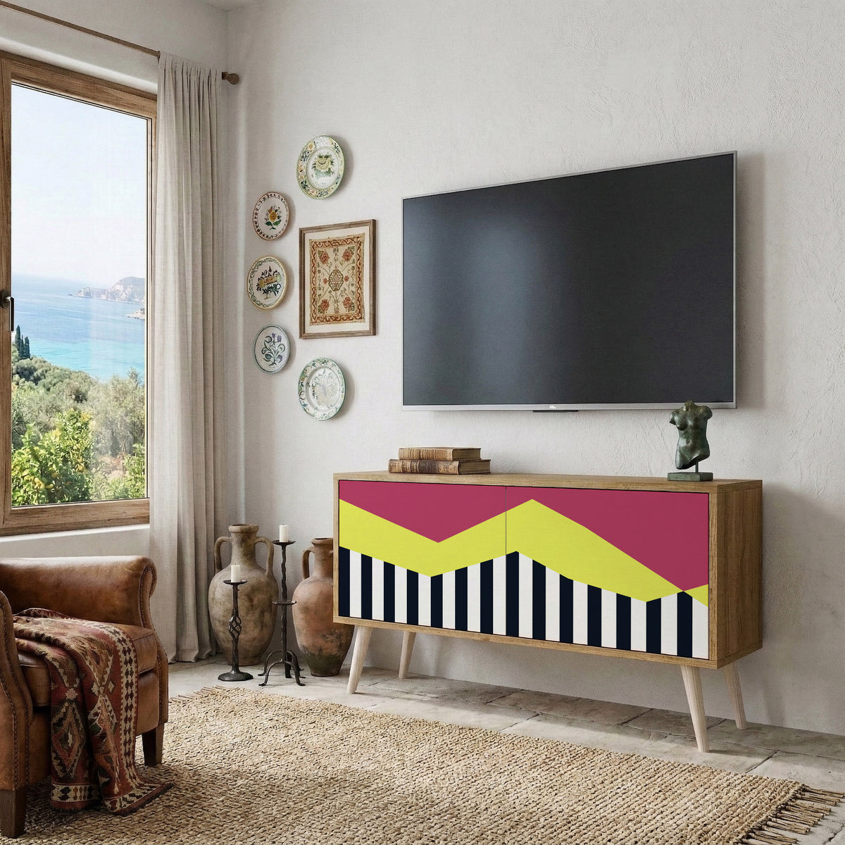PIANO FANTASY Kompaktní dvoudveřový TV stolek