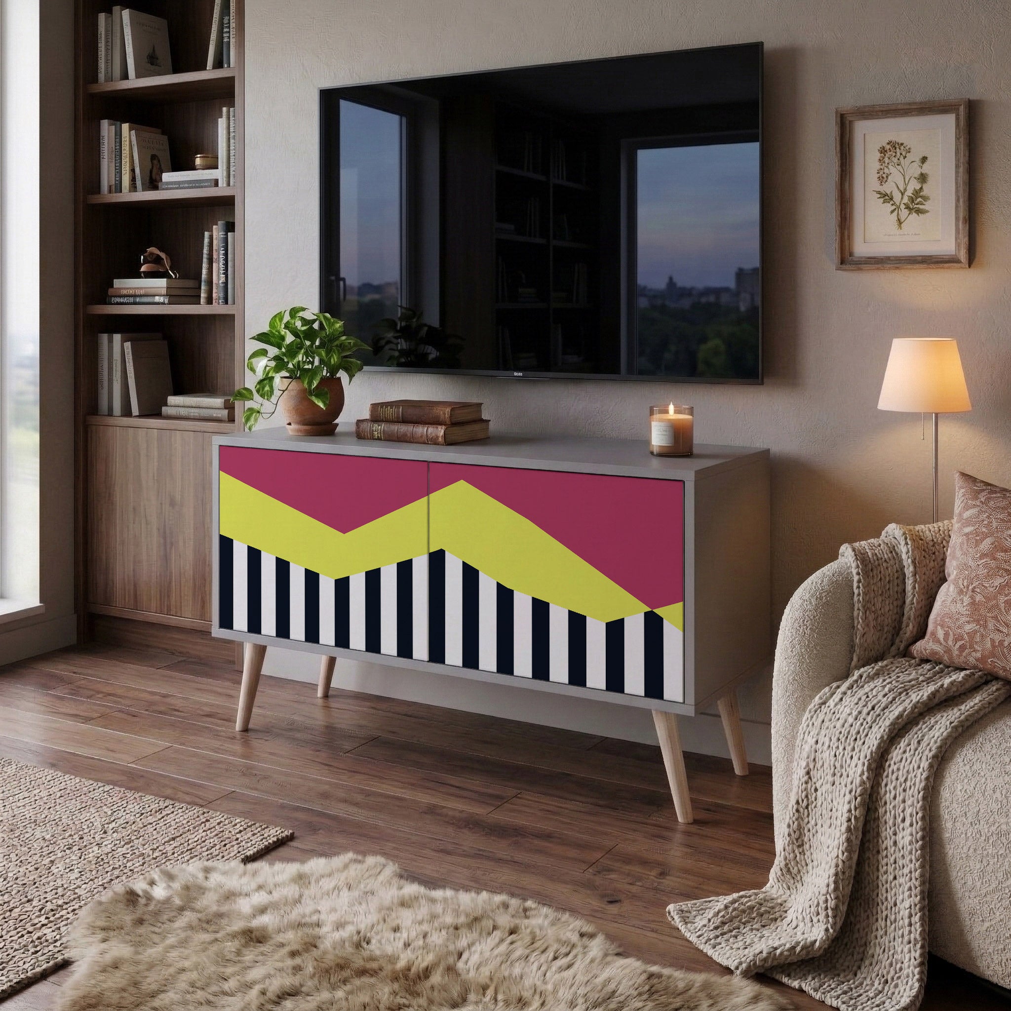 PIANO FANTASY Kompaktní dvoudveřový TV stolek