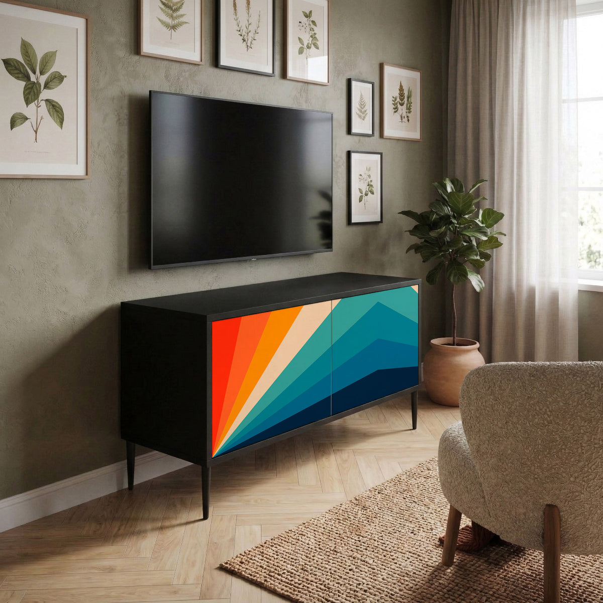 PRISM CONCUSSION Kompaktní dvoudveřový TV stolek