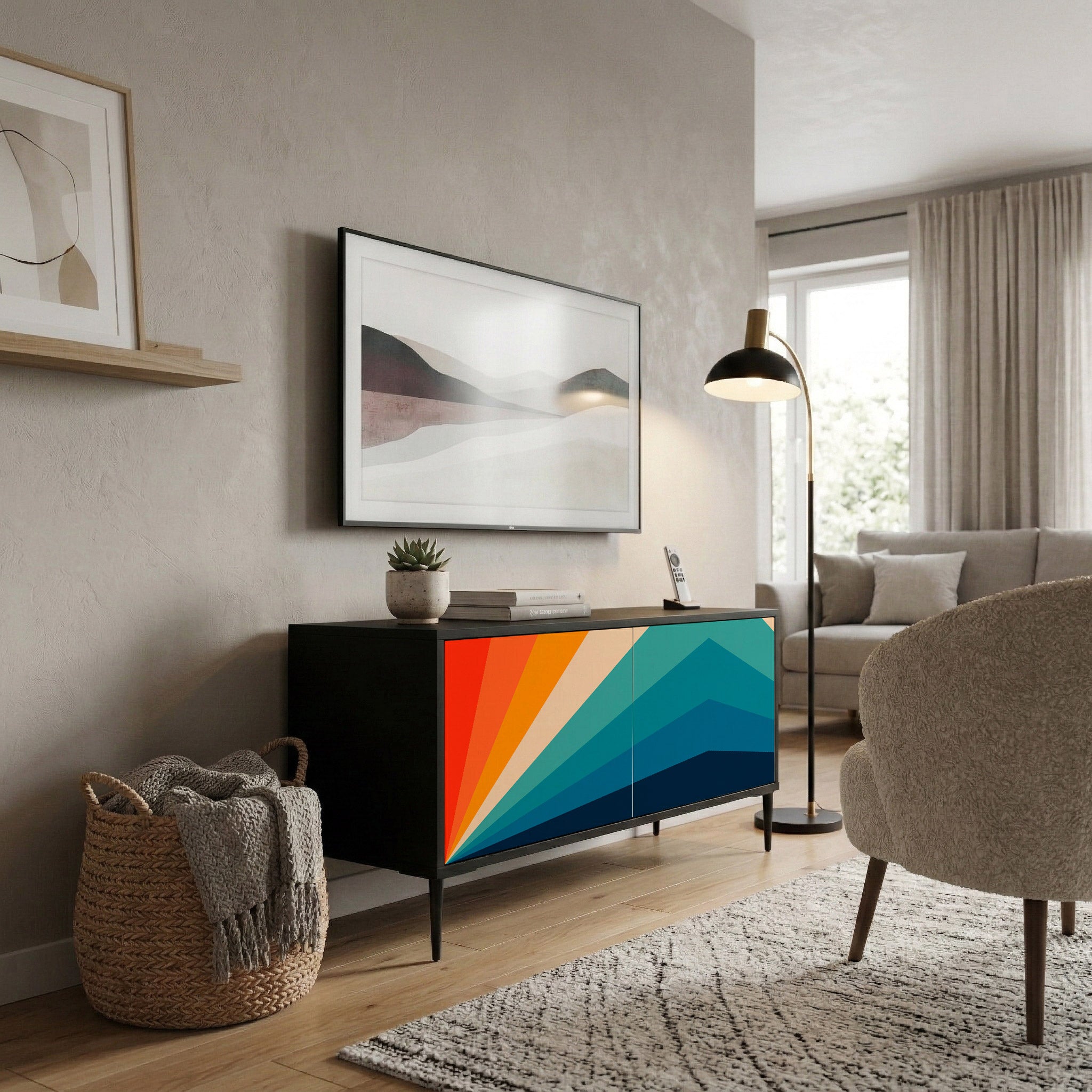 PRISM CONCUSSION Kompaktní dvoudveřový TV stolek