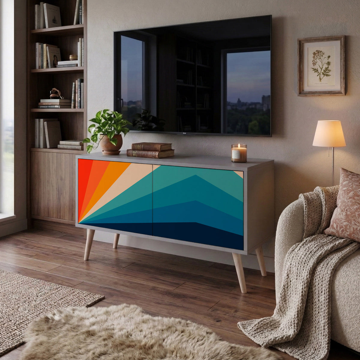 PRISM CONCUSSION Kompaktní dvoudveřový TV stolek