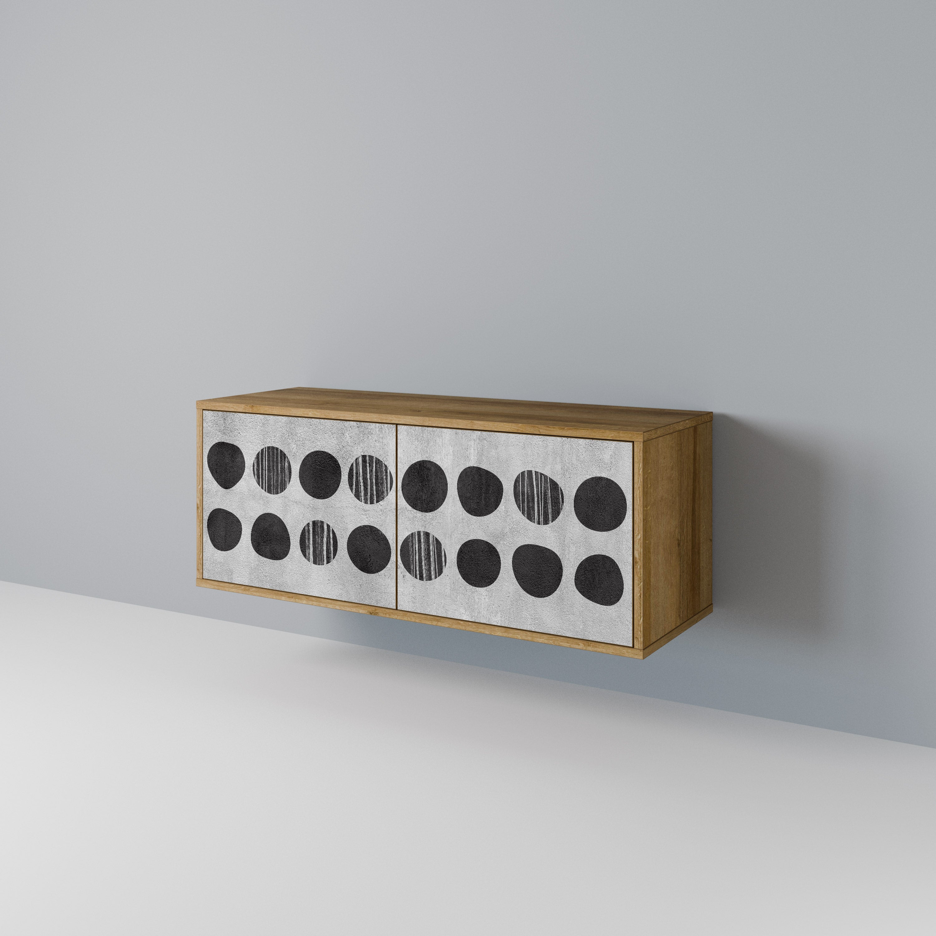 GHOSTLY GRADIENTS Kompaktní dvoudveřový TV stolek