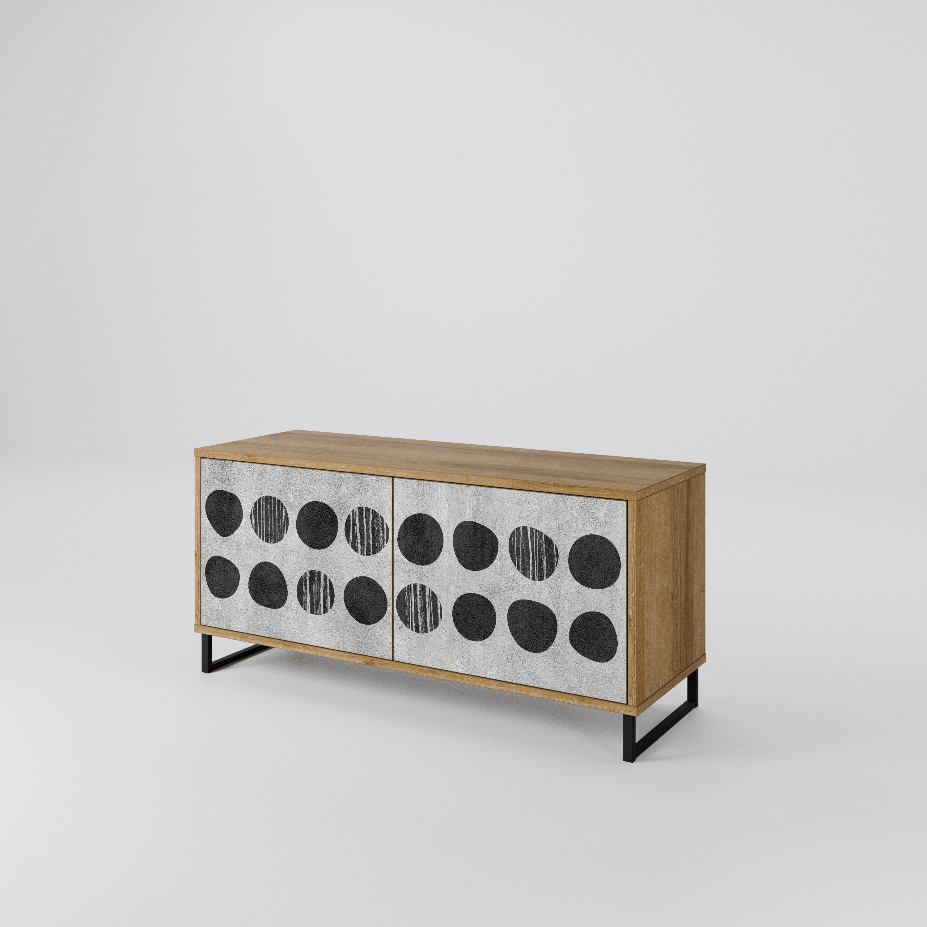 GHOSTLY GRADIENTS Kompaktní dvoudveřový TV stolek