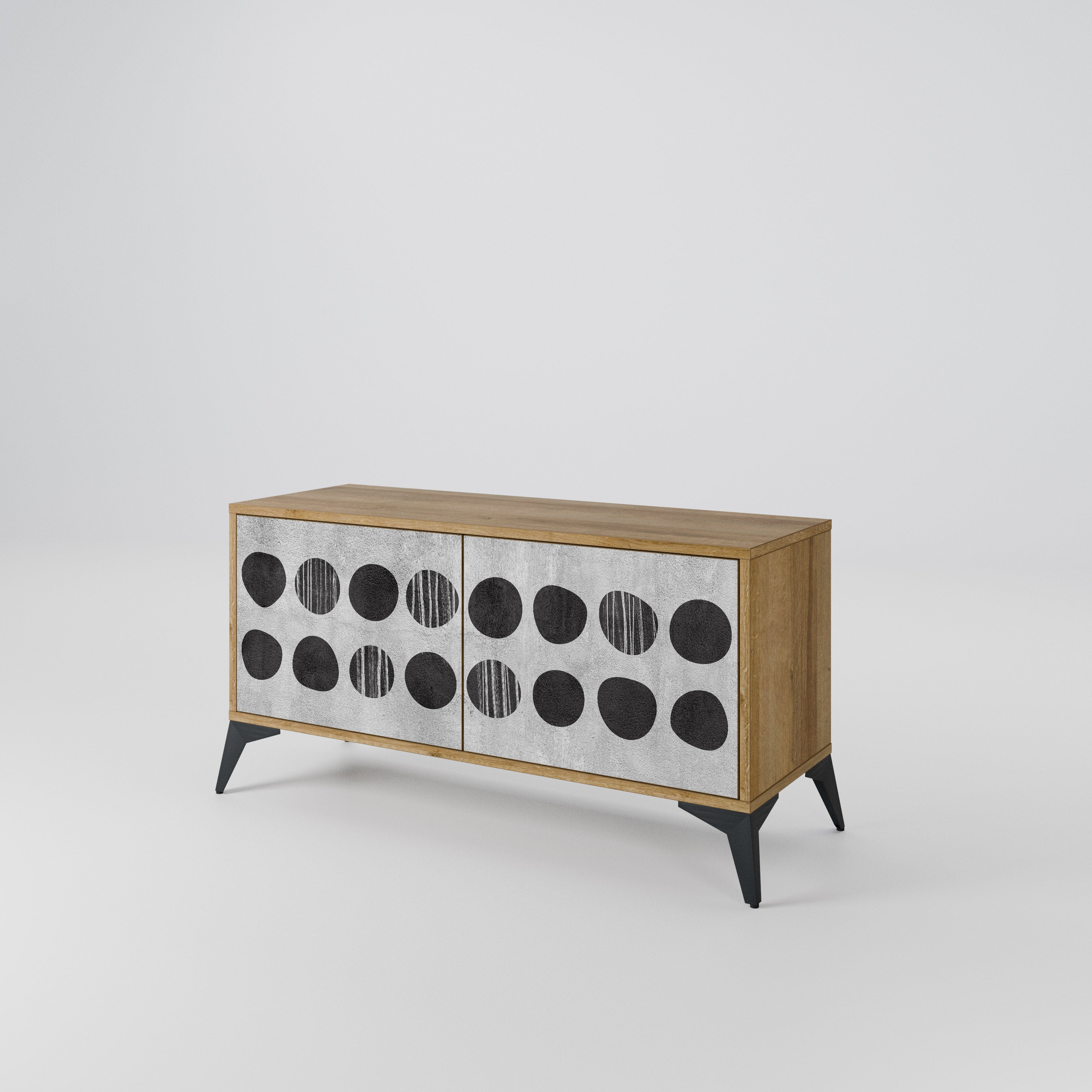 GHOSTLY GRADIENTS Kompaktní dvoudveřový TV stolek