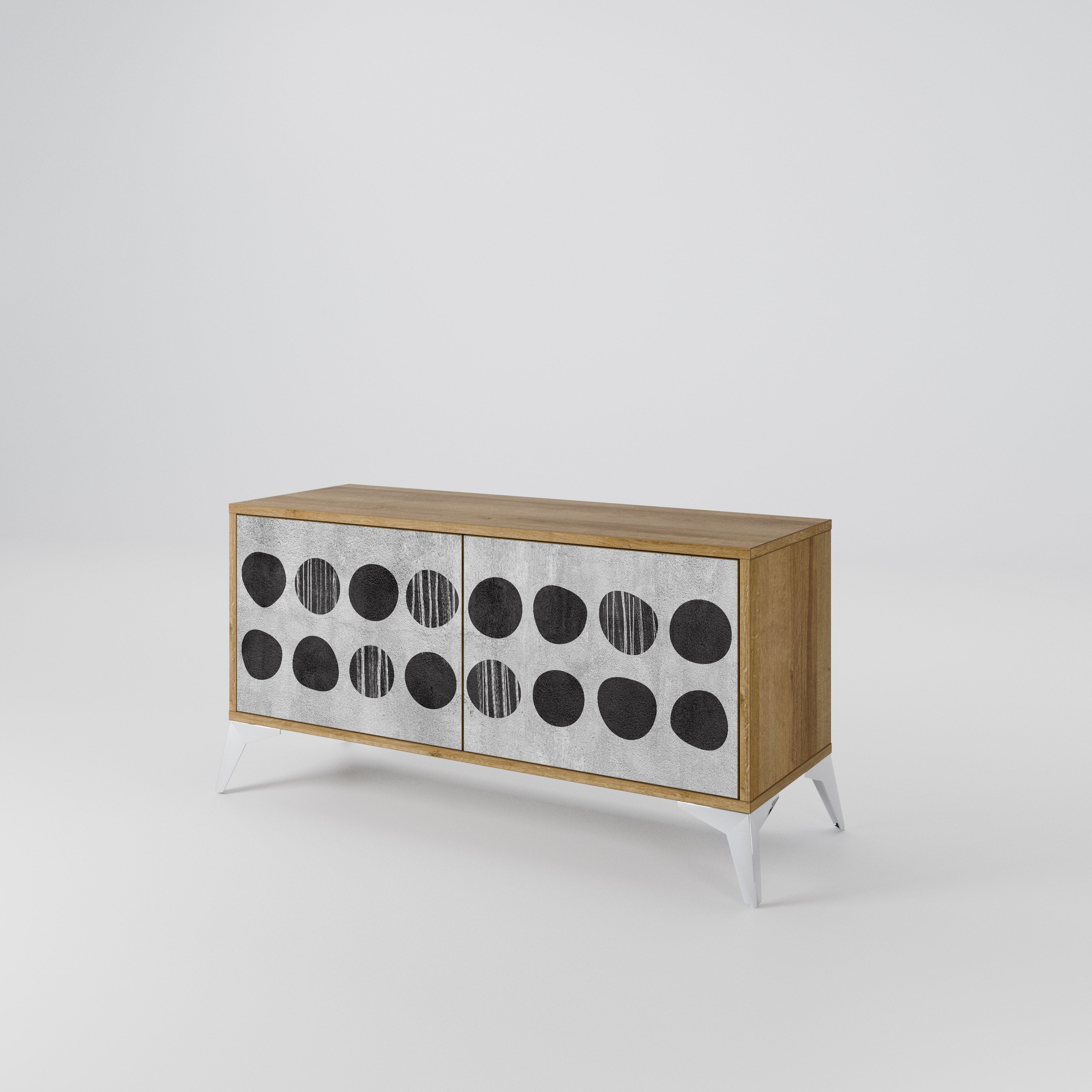 GHOSTLY GRADIENTS Kompaktní dvoudveřový TV stolek