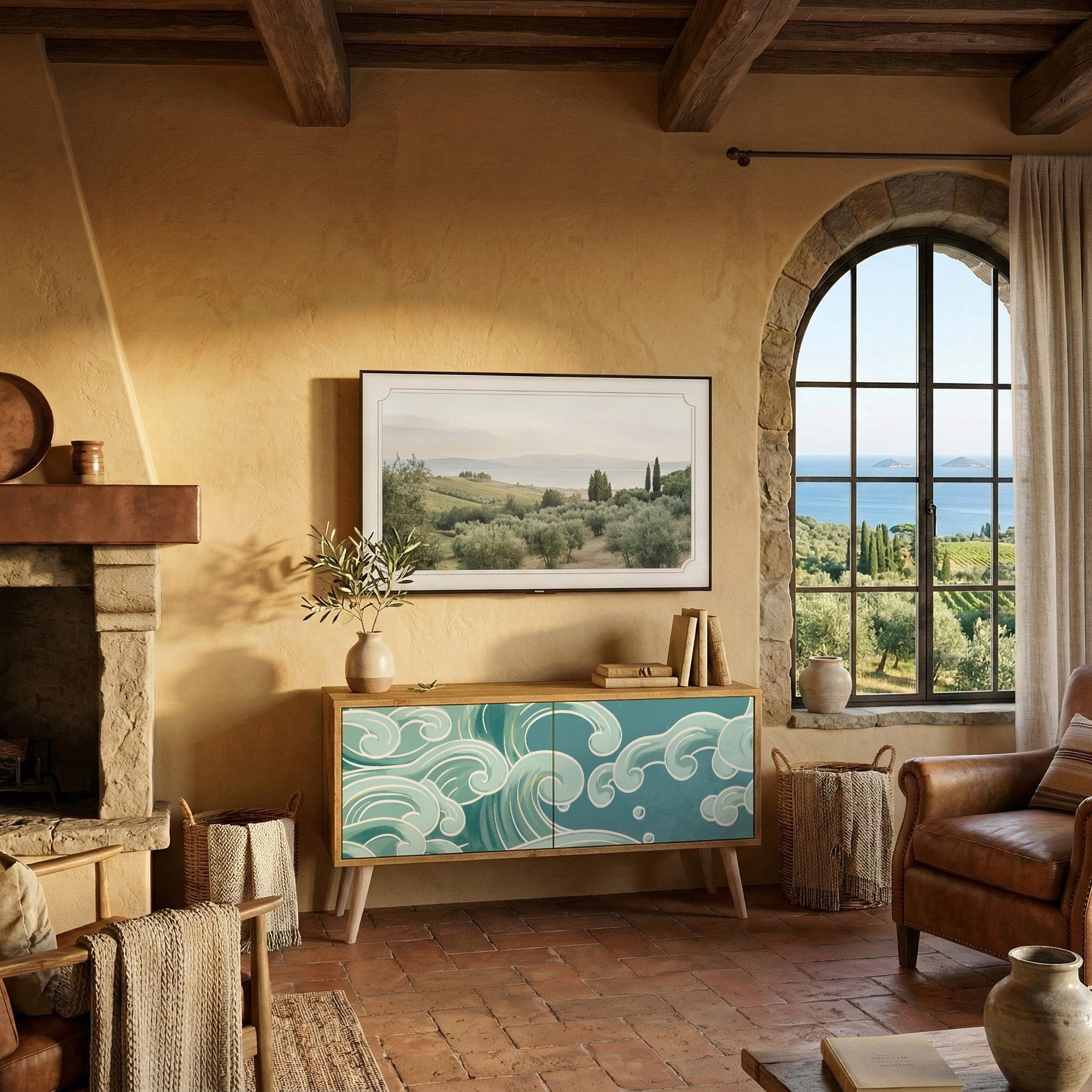 ASIAN SWAY Kompaktní dvoudveřový TV stolek