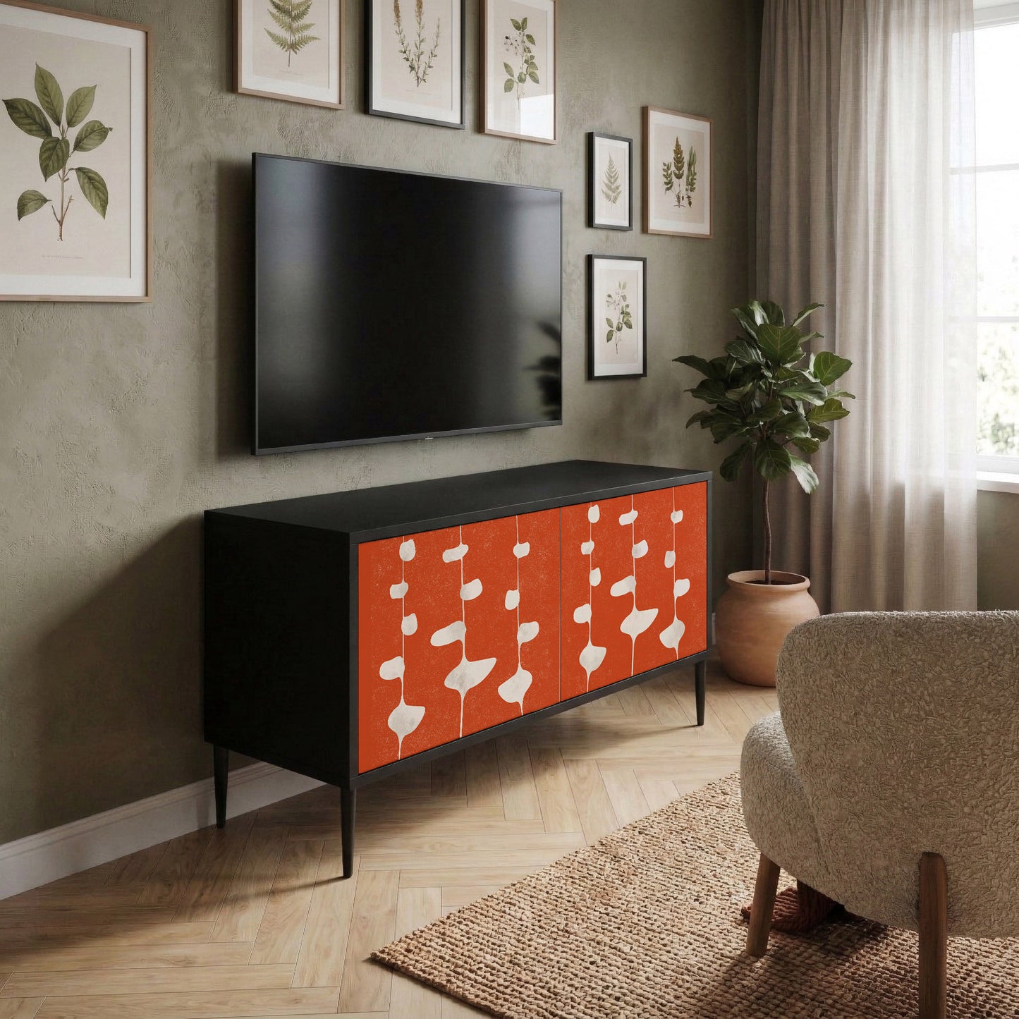 COURAGE MOLD Kompaktní dvoudveřový TV stolek