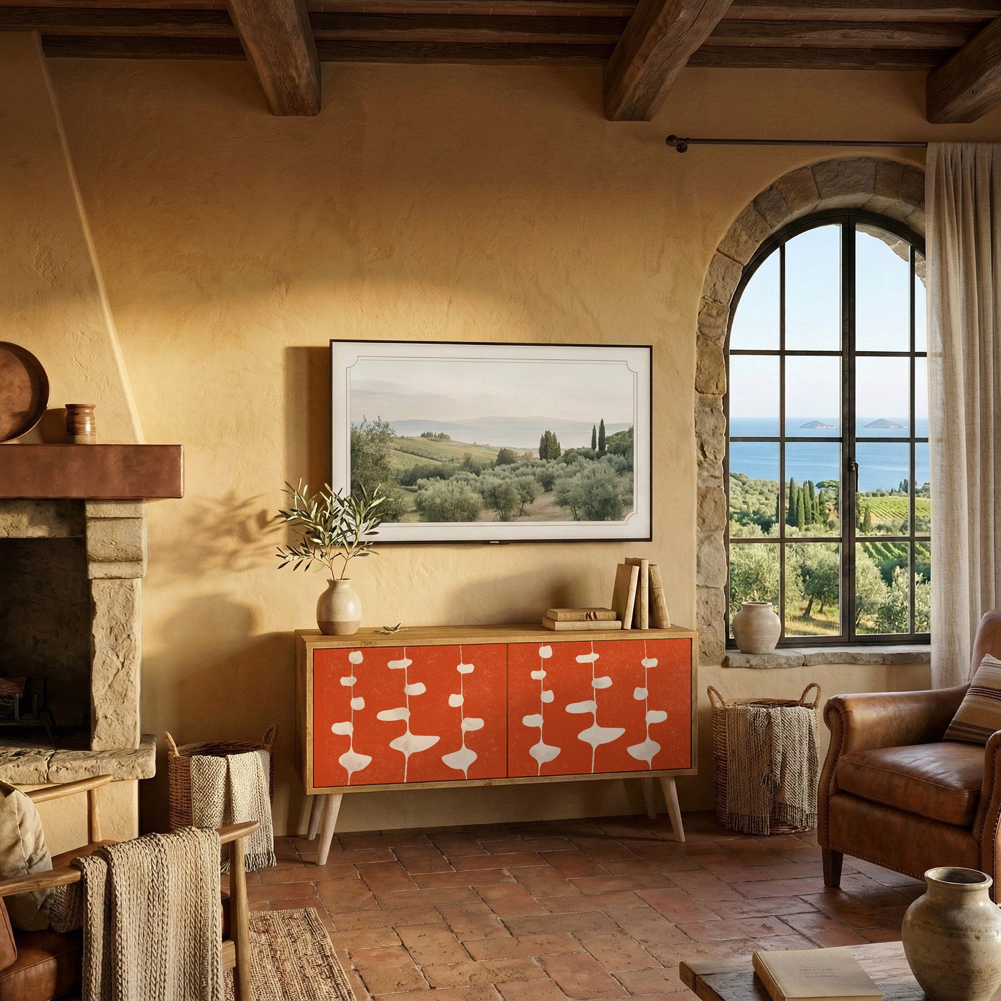 COURAGE MOLD Kompaktní dvoudveřový TV stolek