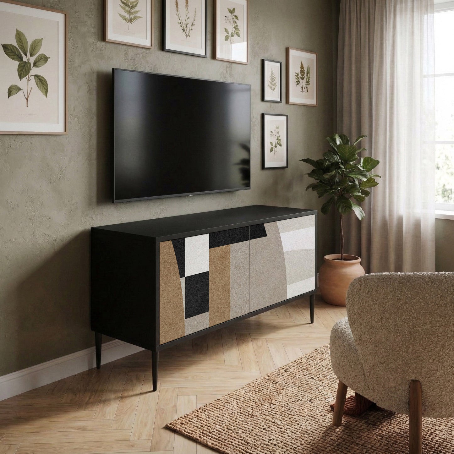DELICATE MEMENTO Kompaktní dvoudveřový TV stolek