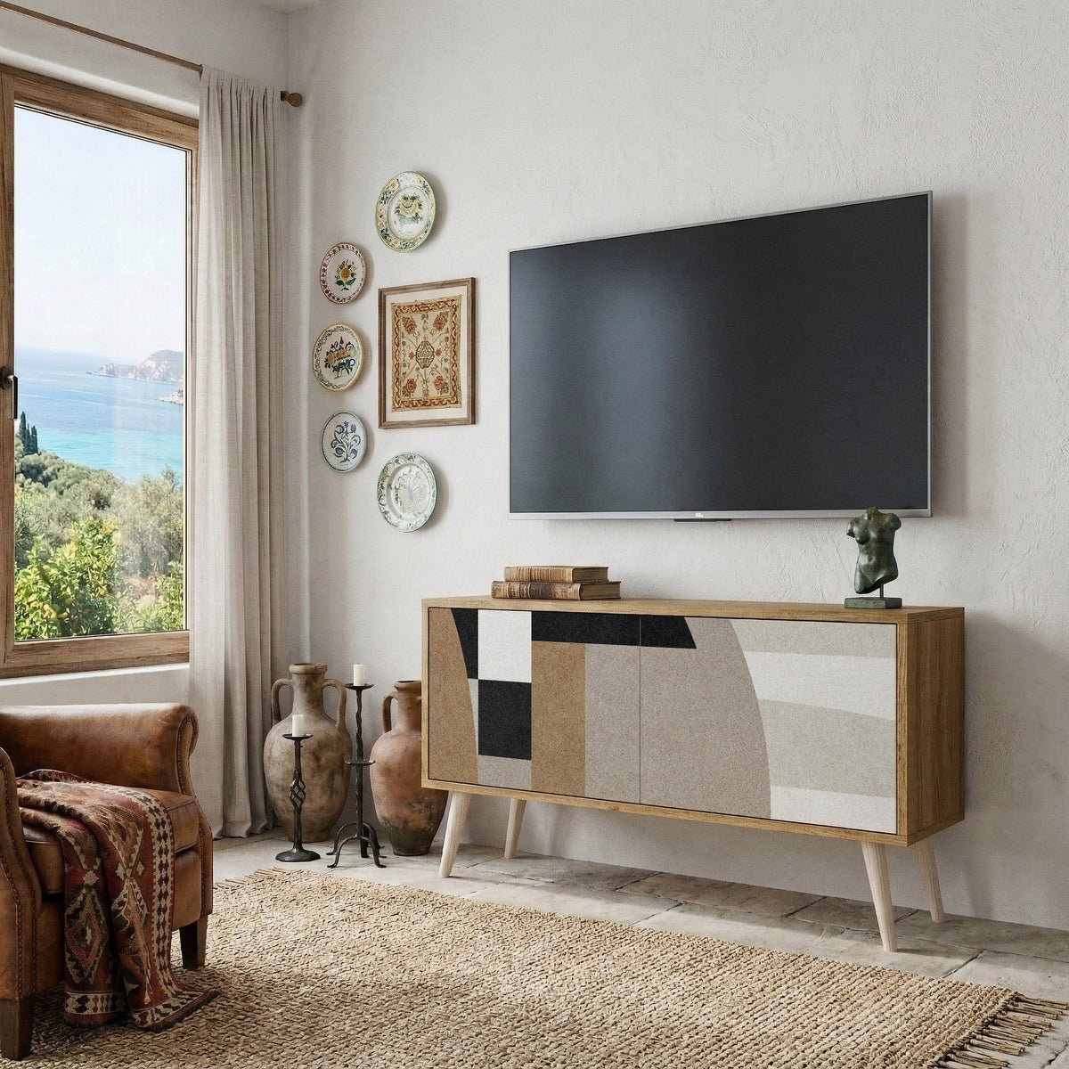 DELICATE MEMENTO Kompaktní dvoudveřový TV stolek