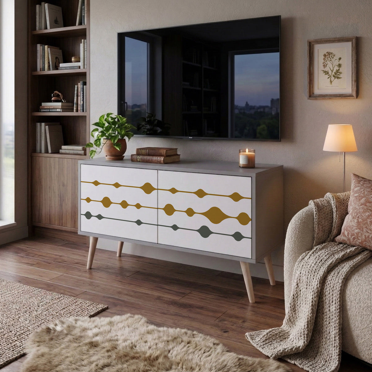 VIVID TONE Kompaktní dvoudveřový TV stolek
