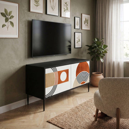 CIRCLE RHYTM Kompaktní dvoudveřový TV stolek