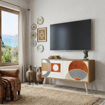 CIRCLE RHYTM Kompaktní dvoudveřový TV stolek