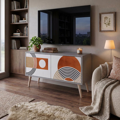 CIRCLE RHYTM Kompaktní dvoudveřový TV stolek