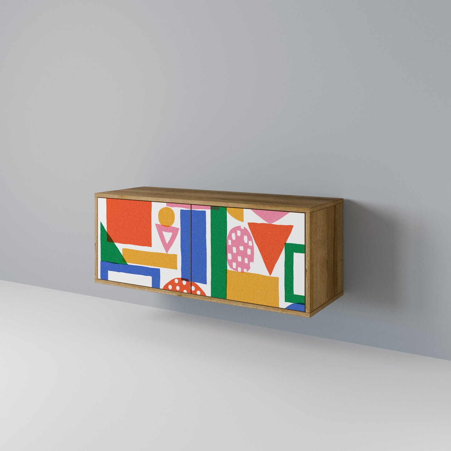 GEOMETRIC GLIMMER Kompaktní dvoudveřový TV stolek