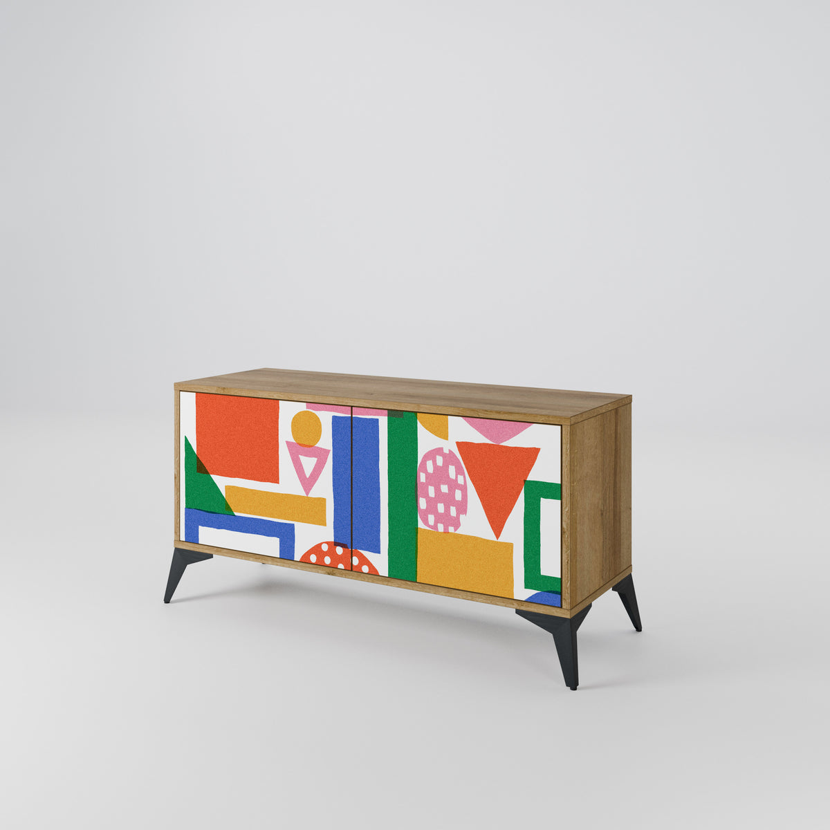 GEOMETRIC GLIMMER Kompaktní dvoudveřový TV stolek