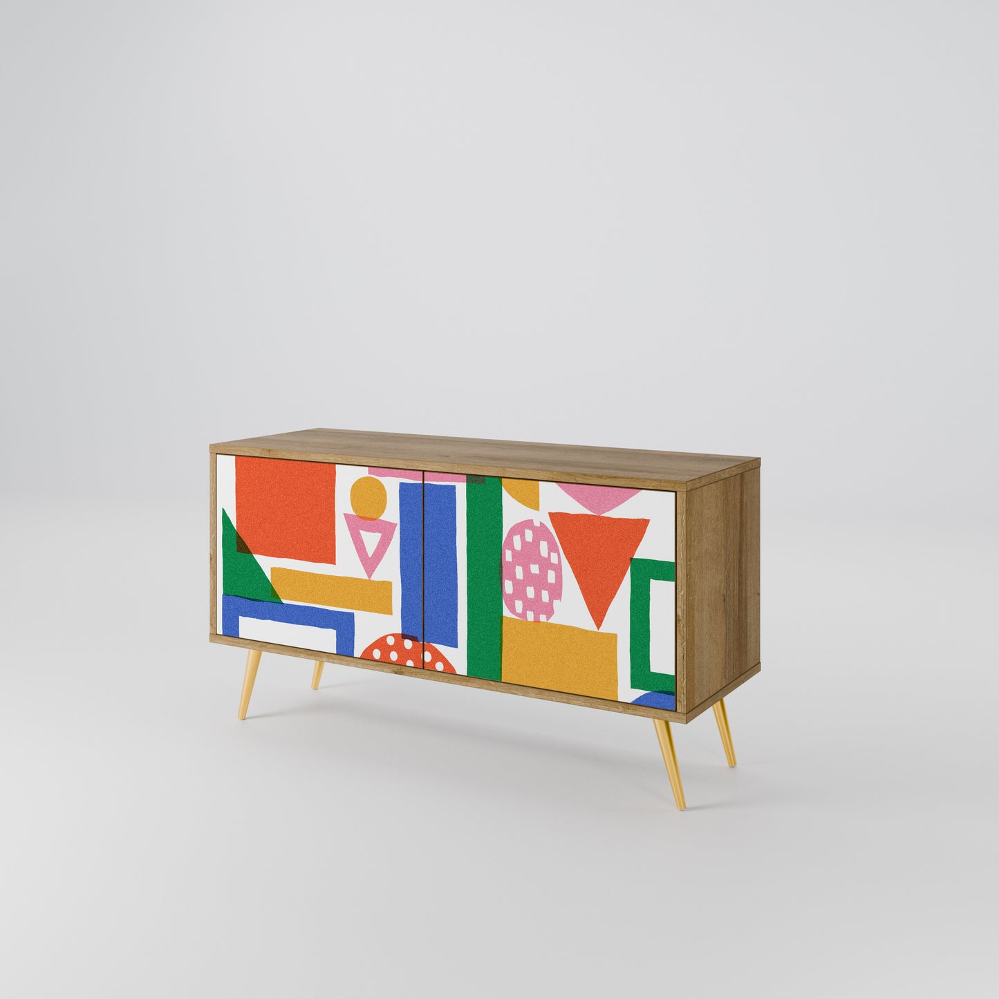GEOMETRIC GLIMMER Kompaktní dvoudveřový TV stolek
