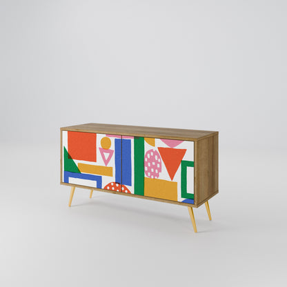 GEOMETRIC GLIMMER Kompaktní dvoudveřový TV stolek