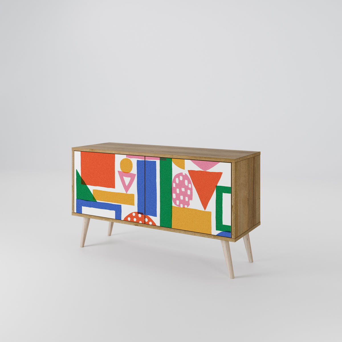 GEOMETRIC GLIMMER Kompaktní dvoudveřový TV stolek