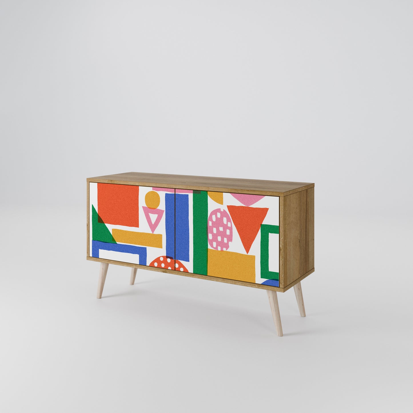 GEOMETRIC GLIMMER Kompaktní dvoudveřový TV stolek
