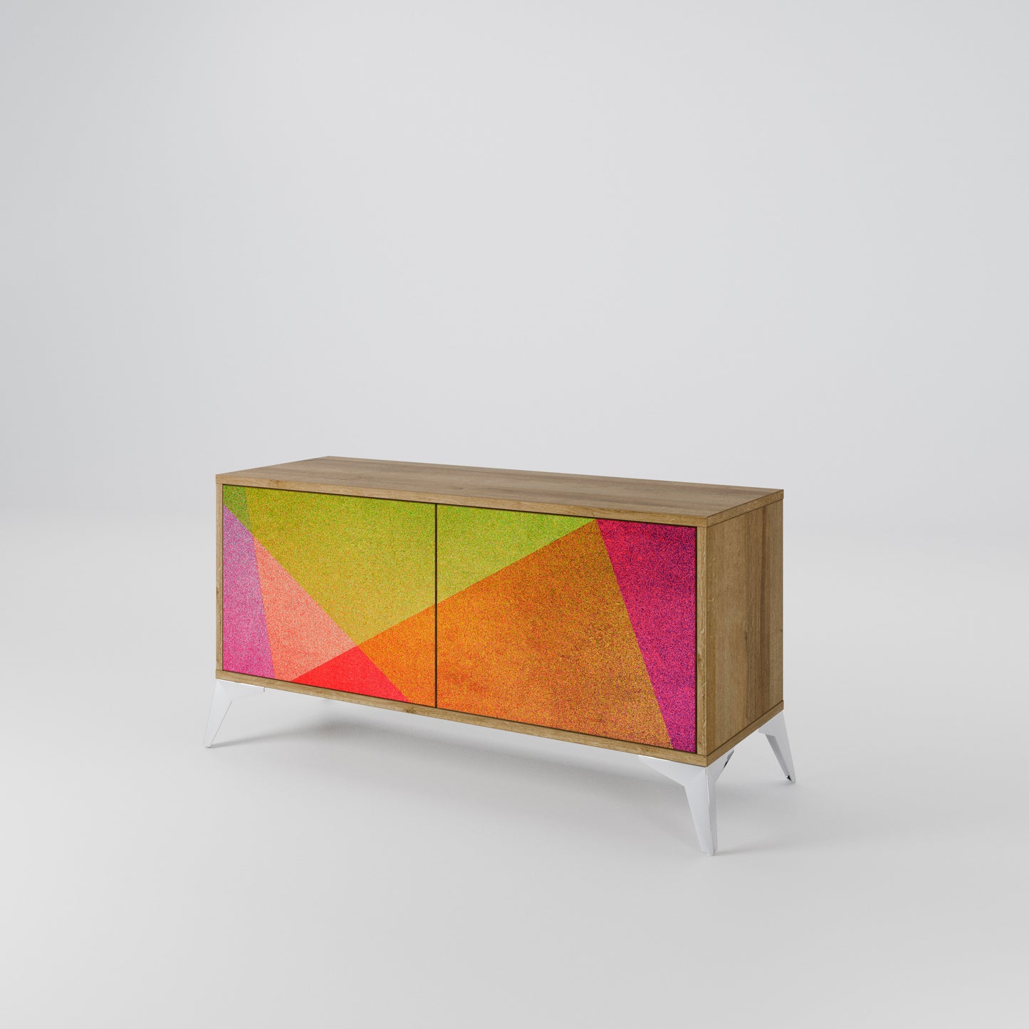 VIVID GEOMETRY Kompaktní dvoudveřový TV stolek
