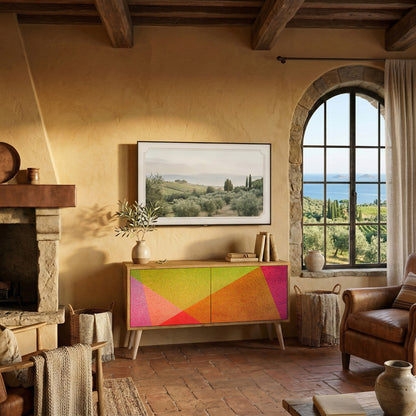 VIVID GEOMETRY Kompaktní dvoudveřový TV stolek