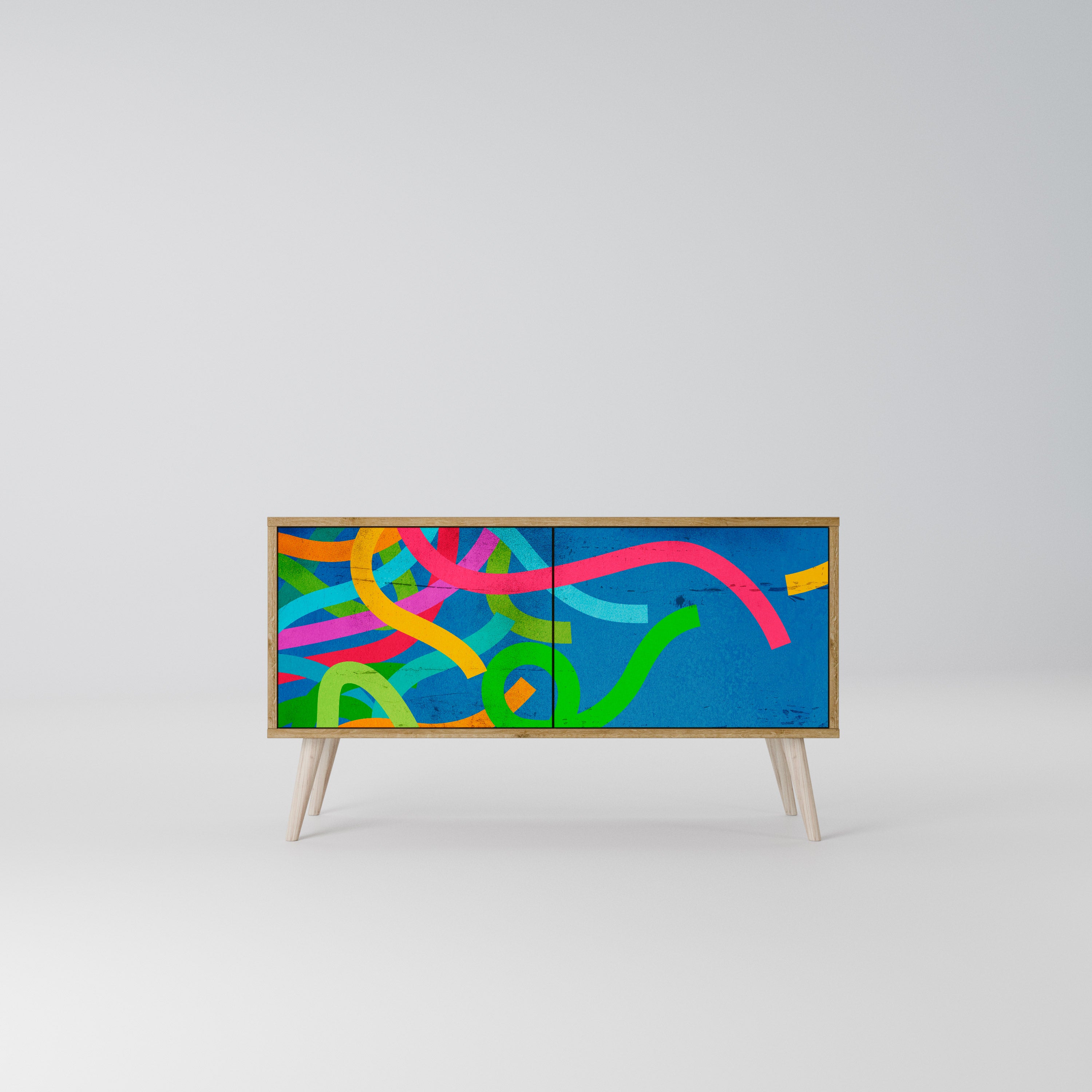 STREAMER TANGLE Kompaktní dvoudveřový TV stolek