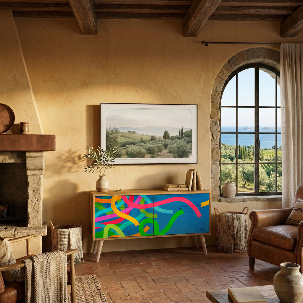 STREAMER TANGLE Kompaktní dvoudveřový TV stolek