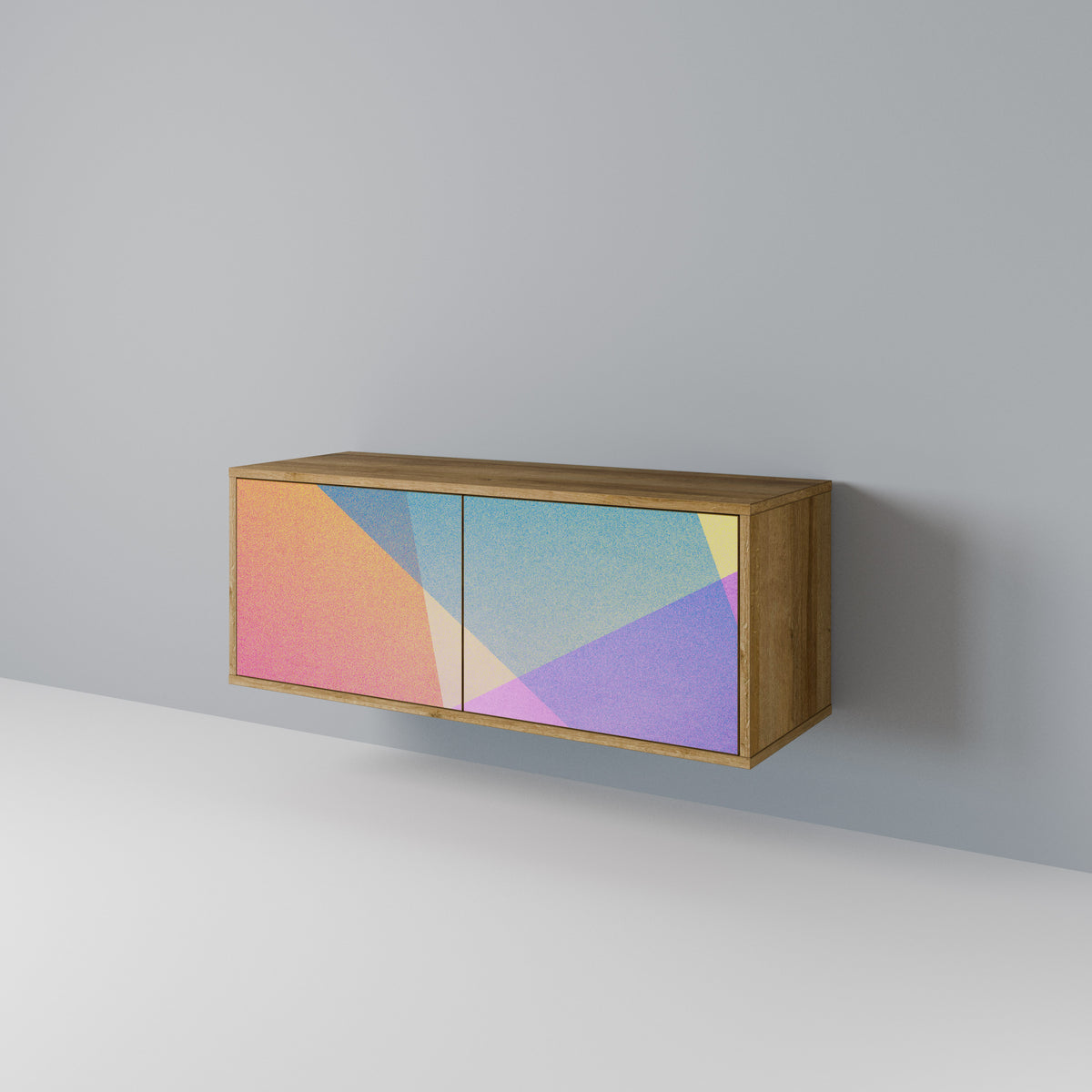 BRIGHT GEOMETRY Kompaktní dvoudveřový TV stolek