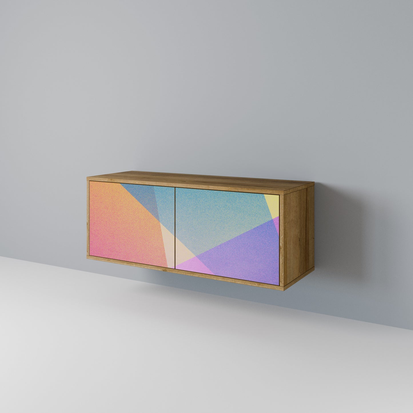 BRIGHT GEOMETRY Kompaktní dvoudveřový TV stolek