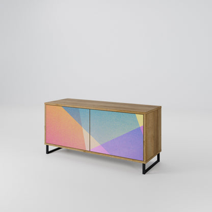 BRIGHT GEOMETRY Kompaktní dvoudveřový TV stolek