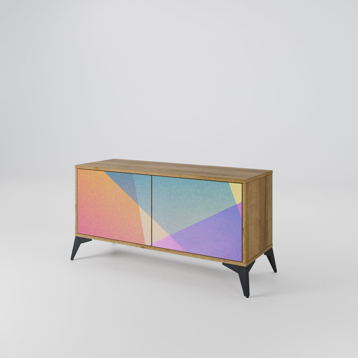 BRIGHT GEOMETRY Kompaktní dvoudveřový TV stolek
