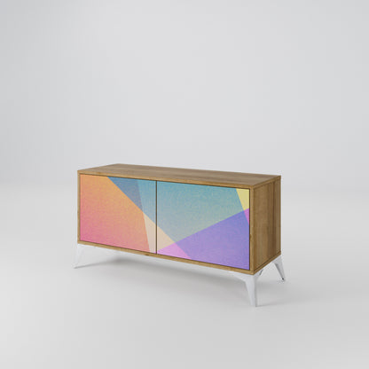 BRIGHT GEOMETRY Kompaktní dvoudveřový TV stolek