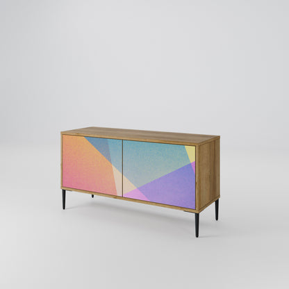 BRIGHT GEOMETRY Kompaktní dvoudveřový TV stolek