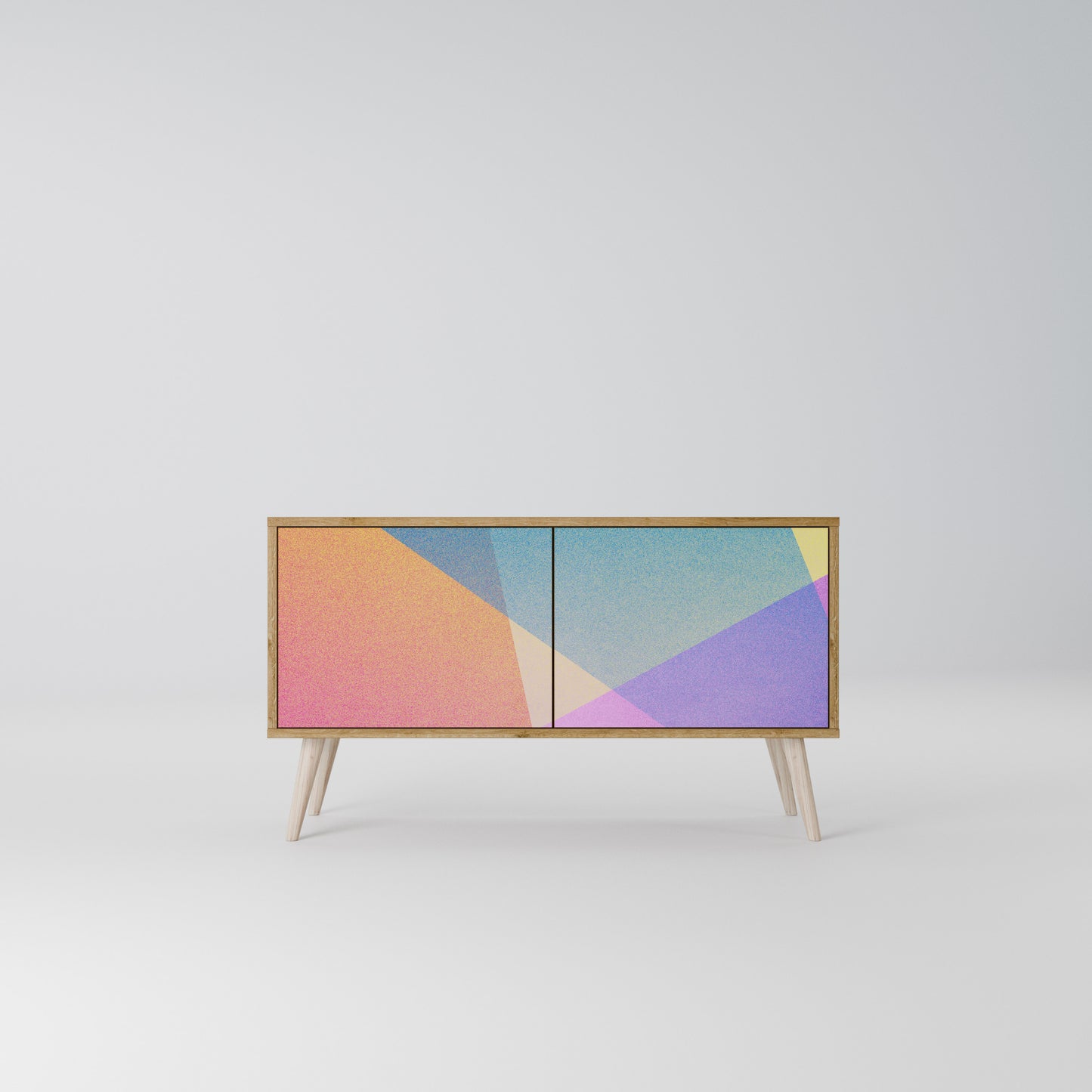 BRIGHT GEOMETRY Kompaktní dvoudveřový TV stolek