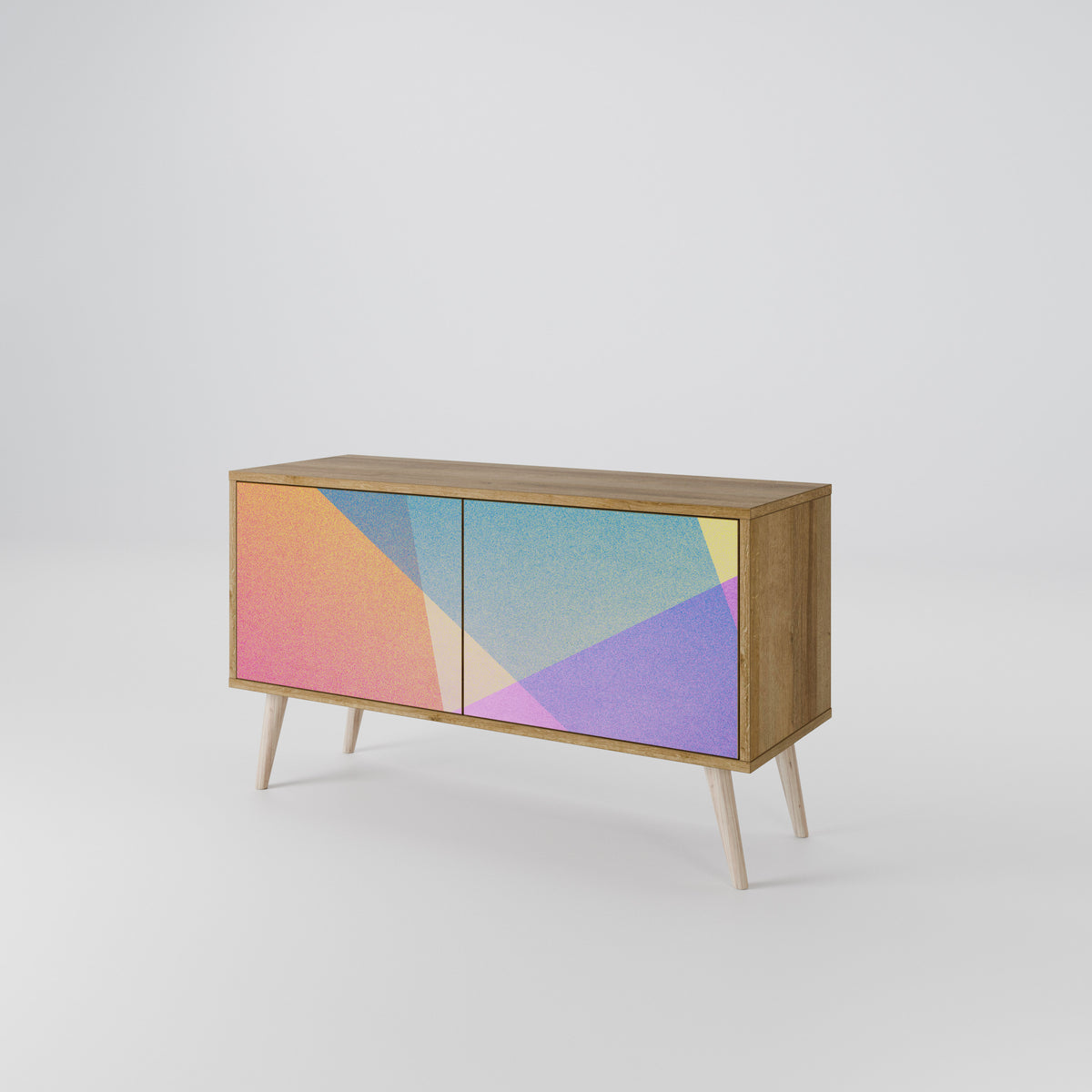BRIGHT GEOMETRY Kompaktní dvoudveřový TV stolek